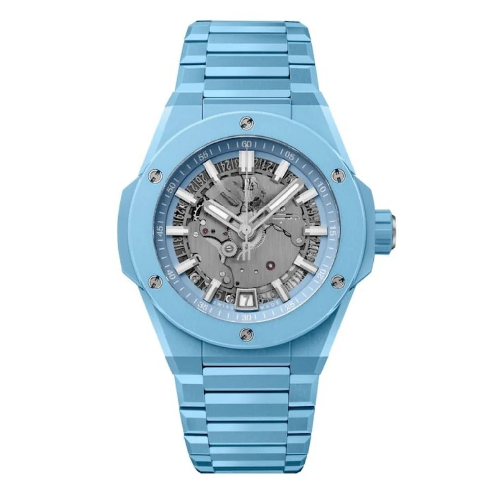 Novaris Fusion 42 – Ice Blue Skeleton Dial | Sky Blue Ceramic Bracelet