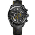 Aether Lunaris 44 – Black Skeleton Dial | Black Strap & Yellow Racing Accents