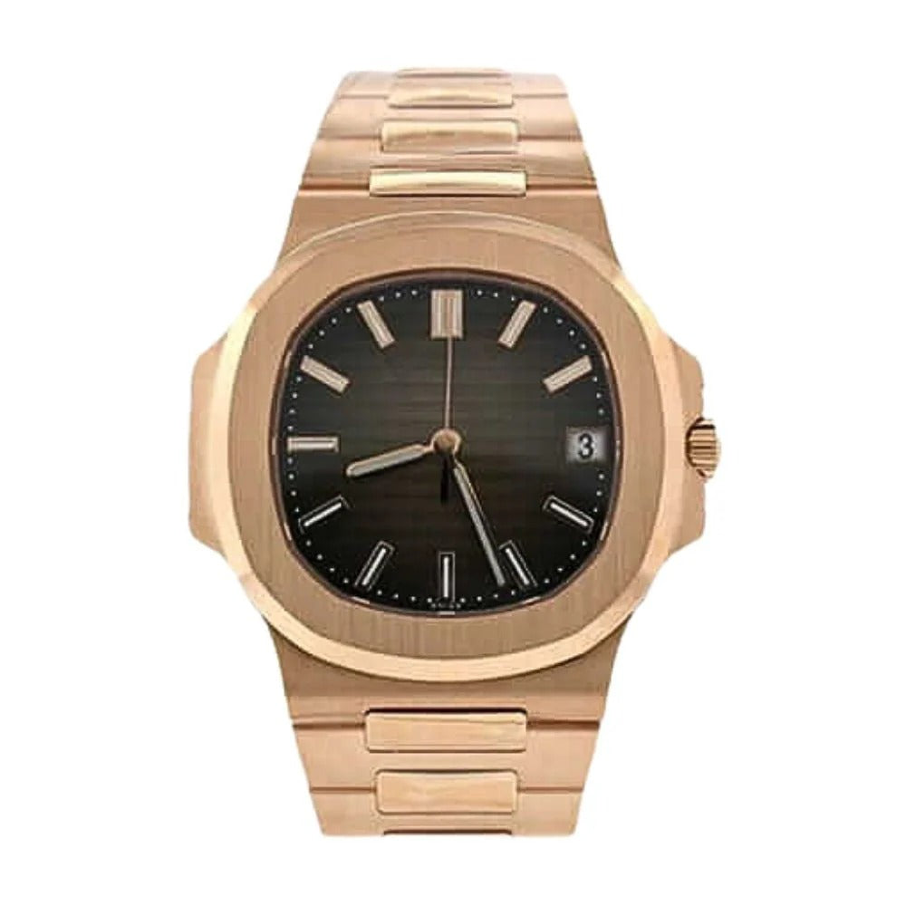 Valmont Chronograph 42 – Black Dial | Rose Gold Integrated Bracelet