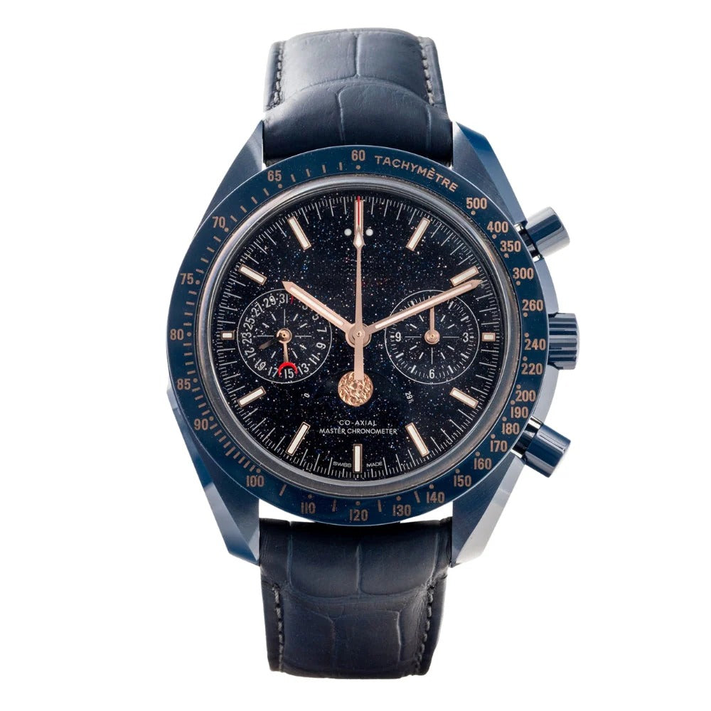 Aether Lunaris 44 – Midnight Blue Dial | Blue Leather Strap