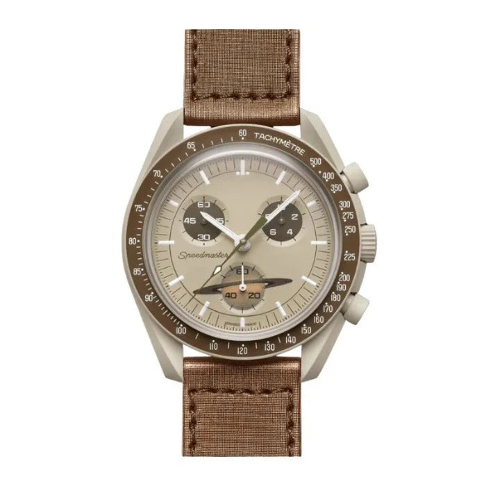 Aether Saturn 42 – Desert Sand Dial | Brown Strap