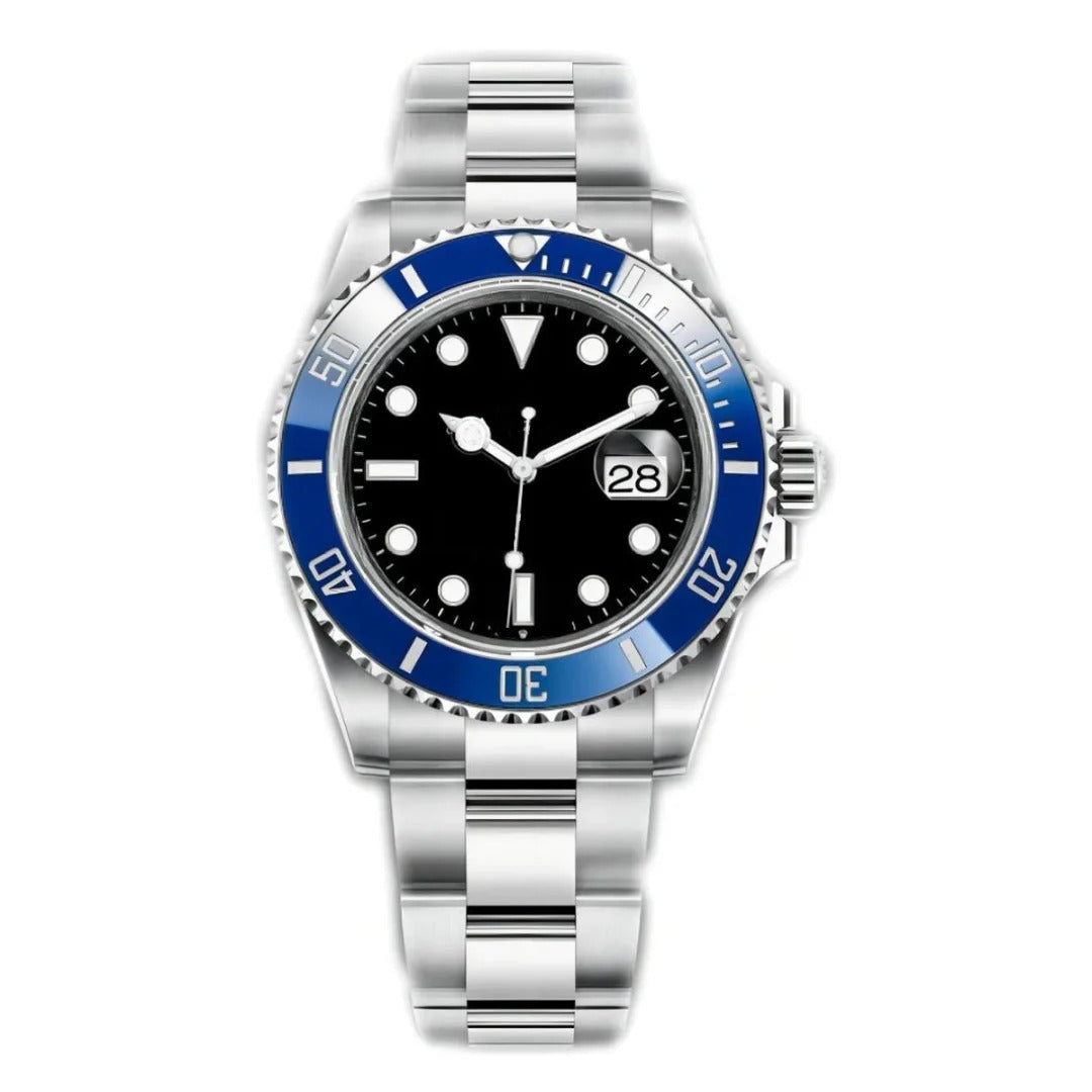 Imperium Abyss 41 – Black Dial | Steel & Gold Bracelet & Blue Dive Bezel