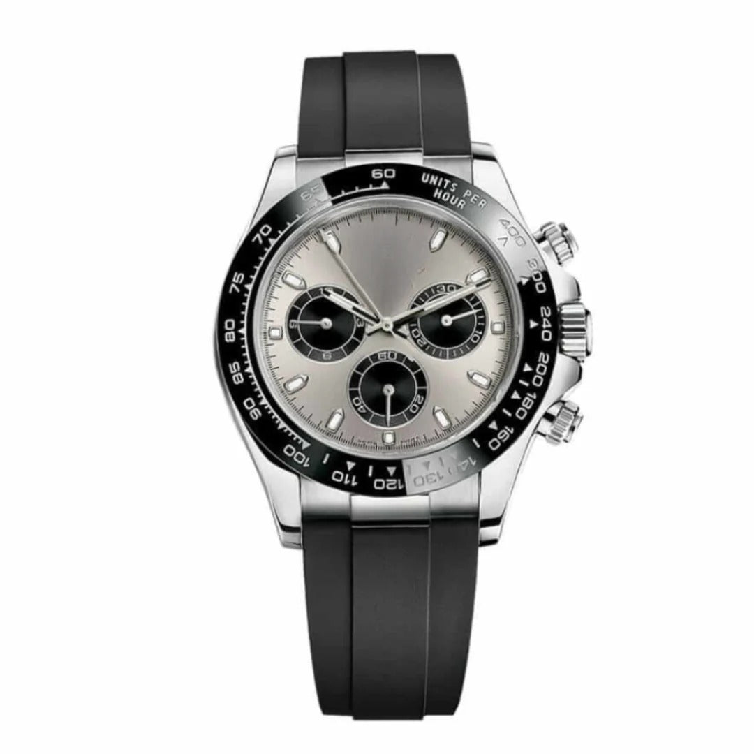 Imperium Velocity 40 – Black Dial | Oysterflex Strap & Black Tachymeter Bezel