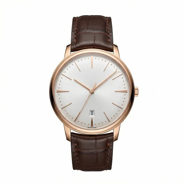 Continental Heritage 40 – Silver Rose Dial | Brown Leather Strap
