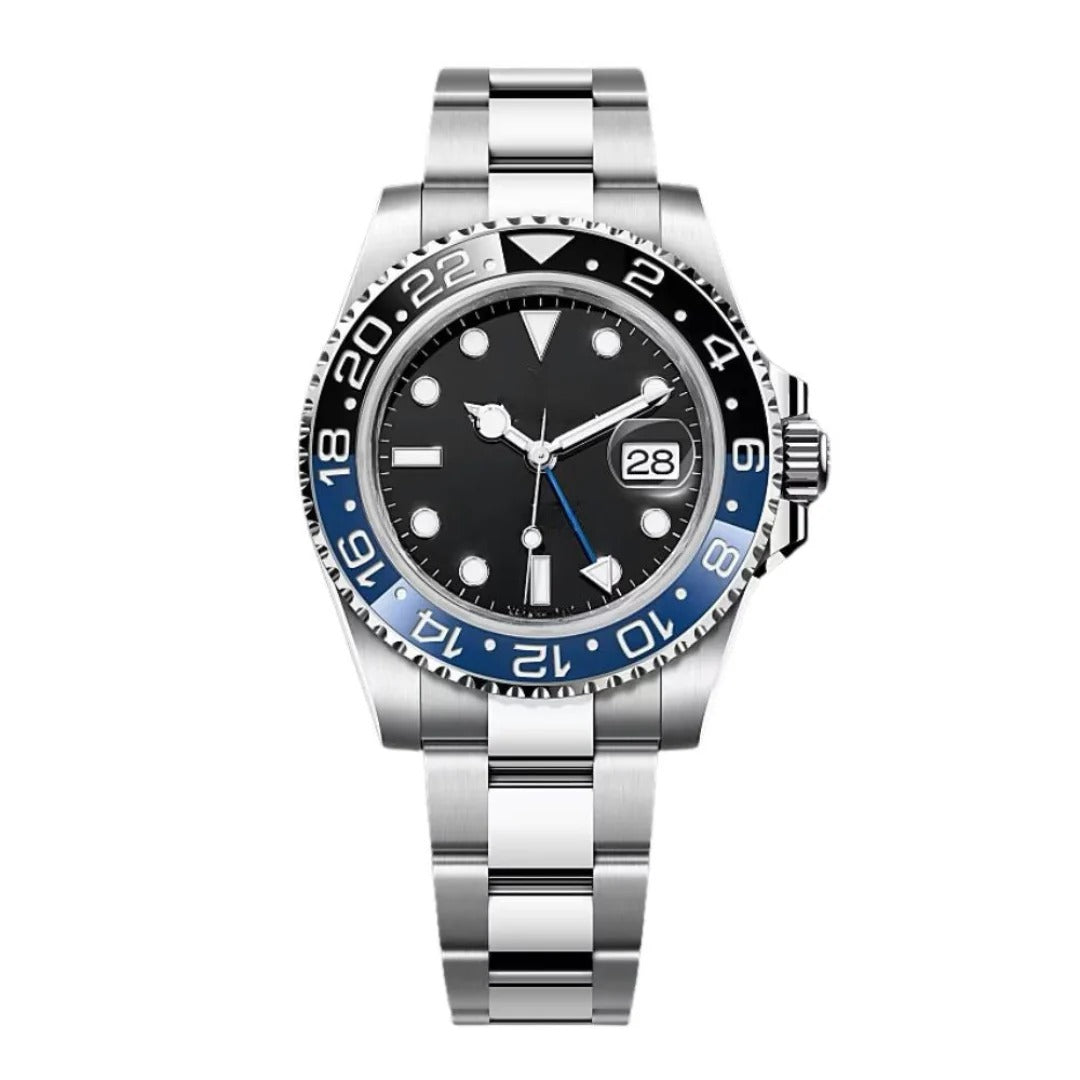 Imperium Atlas 40 – Black Dial | Oyster Bracelet & Blue-Black GMT Bezel