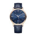 Continental Heritage 40 – Blue Sunray Dial | Blue Leather Strap & Rose Gold Case