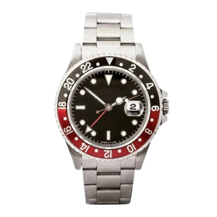 Imperium Atlas 40 – Black Dial | Jubilee Bracelet & Red-Black GMT Bezel