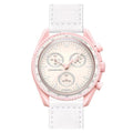 Aether Venus 37 – White Dial | White Strap & Pink Accents