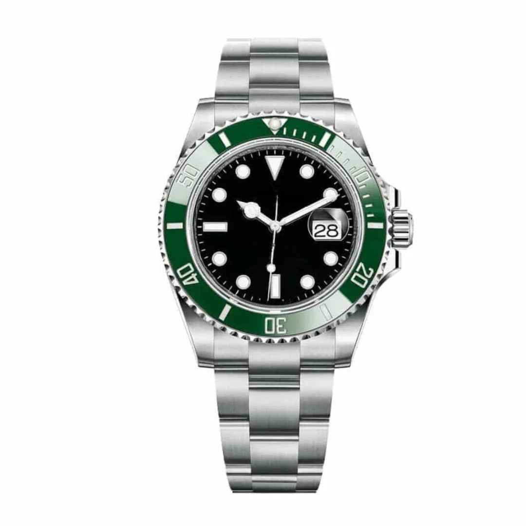 Imperium Abyss 40 – Black Dial | Steel Bracelet & Green Dive Bezel