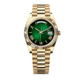 Imperium Sovereign 40 – Green Ombre Dial | Yellow Gold President Bracelet