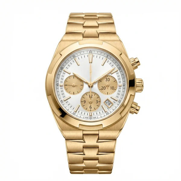 Continental Chronograph 42 – Champagne Dial | Yellow Gold Bracelet