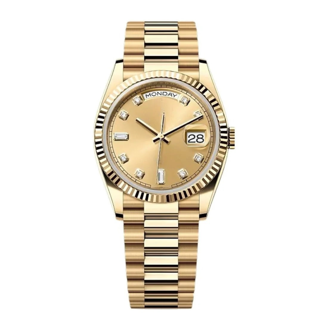 Imperium Sovereign 41 – Champagne Dial | Yellow Gold Bracelet & Diamond Bezel