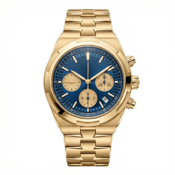 Continental Chronograph 42 – Blue Dial | Yellow Gold Bracelet