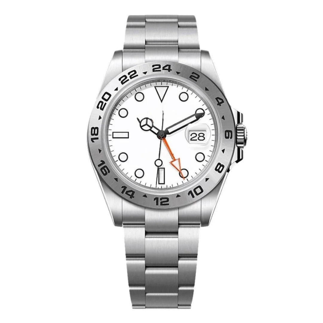 Imperium Pathfinder 42 – White Dial | Fixed Steel Bezel