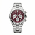 Continental Chronograph 42 – Burgundy Dial | Integrated Steel Bracelet