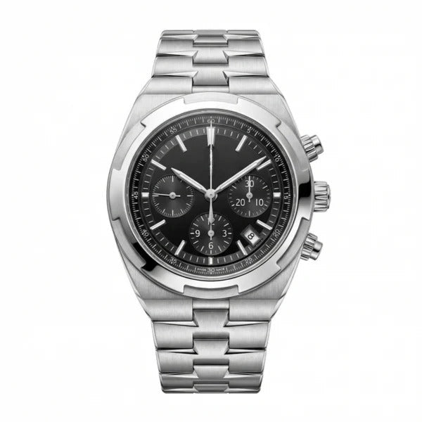 Continental Chronograph 42 – Black Dial | Integrated Steel Bracelet