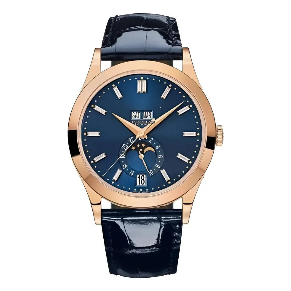 Valmont Legacy 40 – White Dial | Rose Gold Case & Brown Leather Strap
