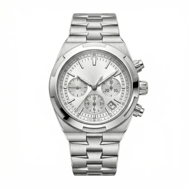 Continental Chronograph 42 – Silver Dial | Integrated Steel Bracelet