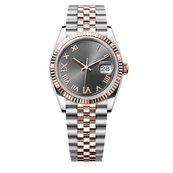 Imperium Regent 36 – Dark Rhodium Dial | Jubilee Bracelet & Fluted Bezel