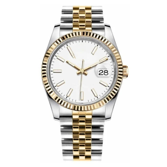 Imperium Regent 36 – White Dial | Two-Tone Jubilee Bracelet & Fluted Bezel