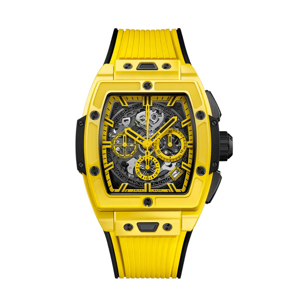 Novaris Fusion 42 – Yellow Skeleton Dial | Yellow Composite Case