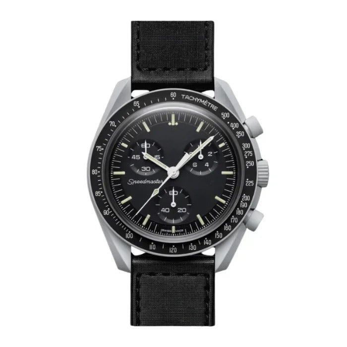 Aether Luna 42 – Black Dial | Black Strap