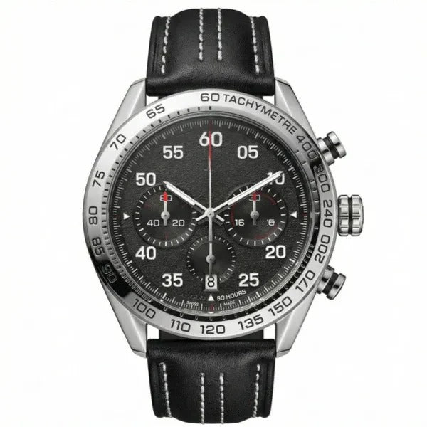 Chronara Racing Pro 42 – Black Dial | Orange Racing Accents