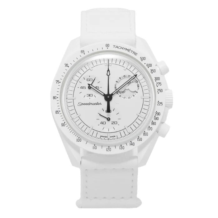 Aether Luna 42 – White Dial | White Strap & Moonphase