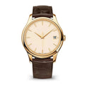 Valmont Legacy 40 – Ivory Dial | Yellow Gold Case & Brown Leather Strap