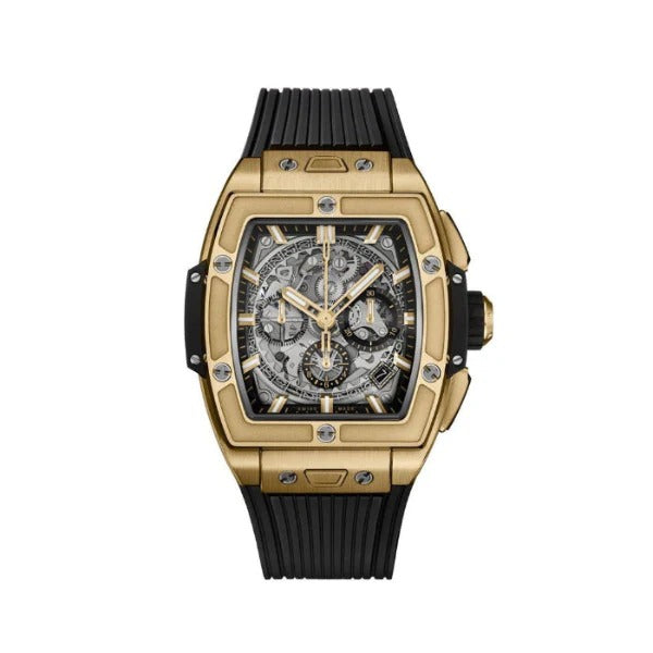 Novaris Fusion 42 – Yellow Gold Skeleton Dial | Black Rubber Strap